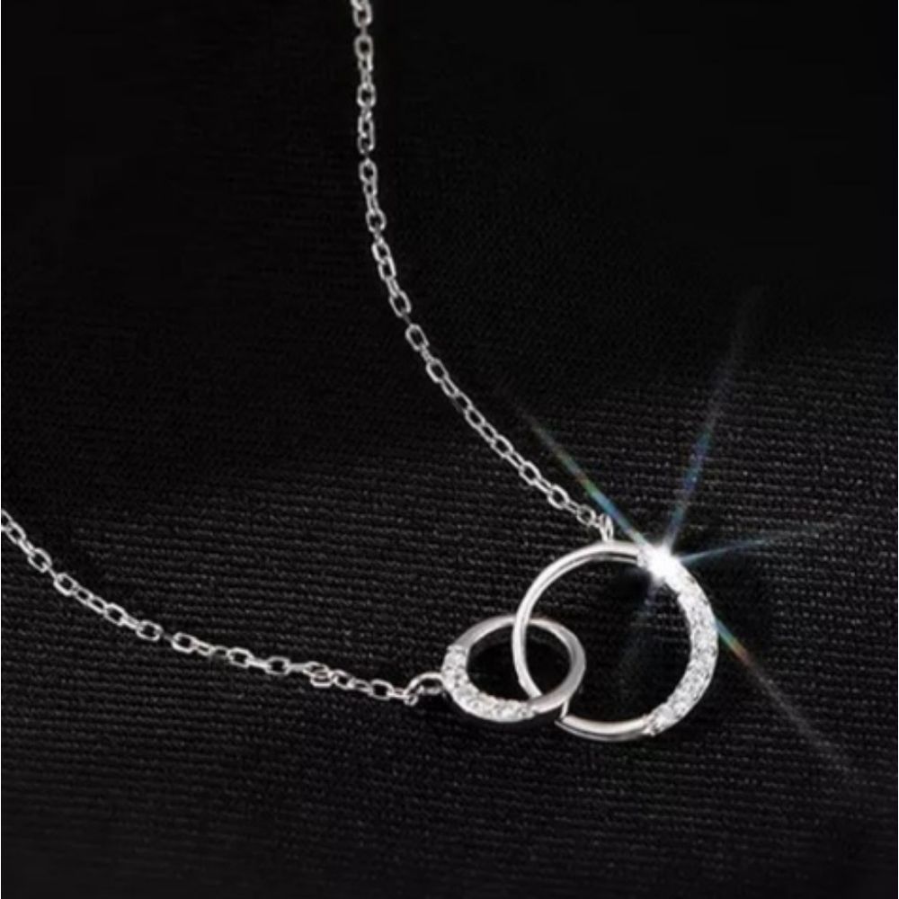 Double Circle Necklace - Picture 2 of 2
